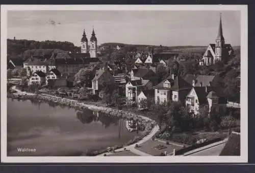 Deutsches Reich Ansichtskarte Waldsee mit Erebestempel EF 852 Arbeitsdienst nach