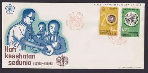 Indonesien Brief WHO Weltgesundheitsorganisation 603-604 Bandung FDC 7.4.1968