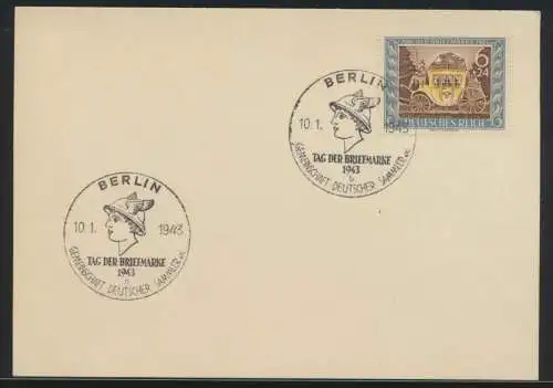 Deutsches Reich Brief Karte 828 Berlin Tag der Briefmarke als FDC Philatelie