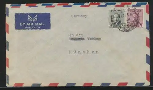 Flugpost Irak 2 Briefe mit MIF 1952 bzw. 1956 nach München