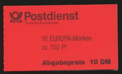 Bund Markenheftchen MH 30 oZ Europa 94 Luxus EEST Weiden