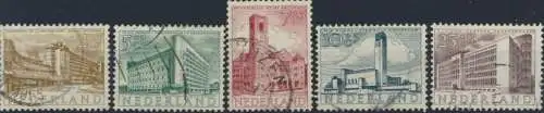 Niederlande 655-659 gestempelt Sommermarken 1955 Architektur Kat.-Wert 18,00