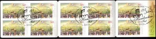 Bundesrepublik Markenheftchen 68a 175 Jahre Hambacher Fest 2007 Ersttagsstempel