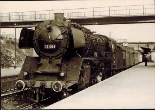 Ansichtskarte Eisenbahn Schnellzuglokomotive 03 063 Osnabrück Hauptbahnhof