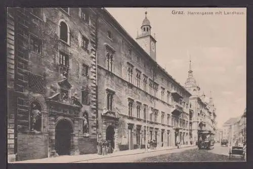 Ansichtskarte Graz Österreich Herrengasse mit Landhaus