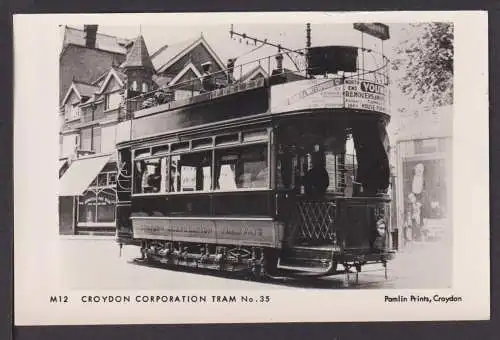 Ansichtskarte Croydon Corporation Tram London Großbritannien