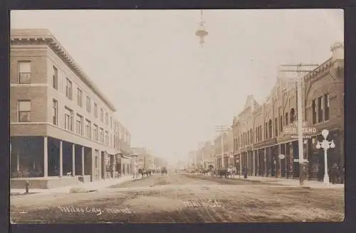 Ansichtskarte Miles City Montana USA Main St