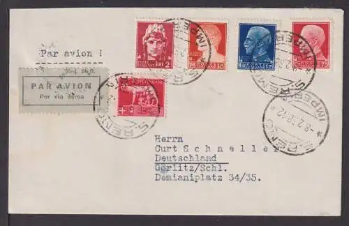 Flugpost R Brief San Remo Italien Luftpost 1938 Görlitz Sachsen