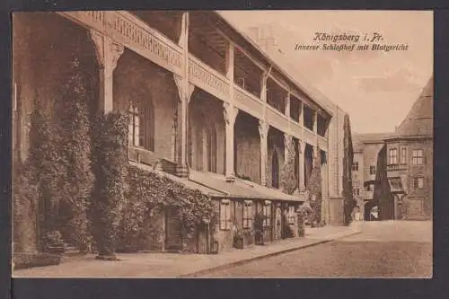 Ansichtskarte Königsberg Ostpreußen Schloßhof Blutgericht Dresden Sachsen