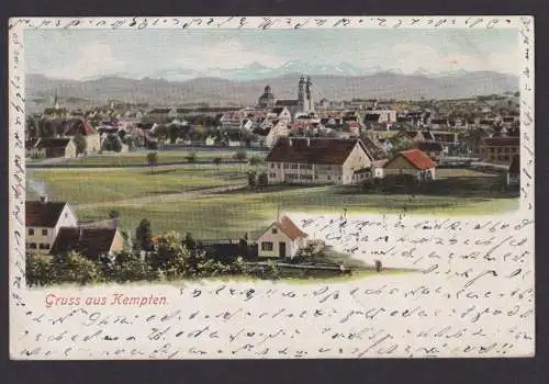 Litho Ansichtskarte Kempten Allgäu Landshut Bayern