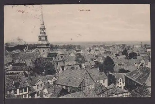 Ansichtskarte Stade Niedersachsen Panorama 1914 Feldpost Chemnitz