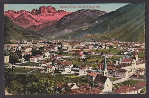 Ansichtskarte Bozen Südtirol Italien Gries mit Rosengarten