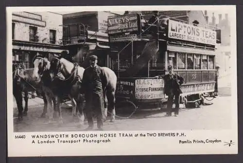 Ansichtskarte Wandsworth Borough Horse Tram London Großbritannien