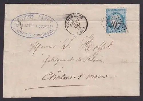 Vigneulles Frankreich Chalons Sor Marne EF 25c K1plus Nrn.Stempel 4207