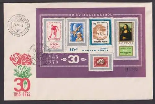 Briefmarken Ungarn Europa Brief Block 1975 30 Jahre Post ?