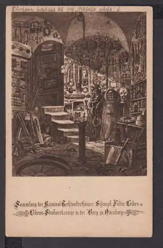 Ansichtskarte Nürnberg Bayern Folterkammer 1916 Lichtenstein Callnberg Sachsen