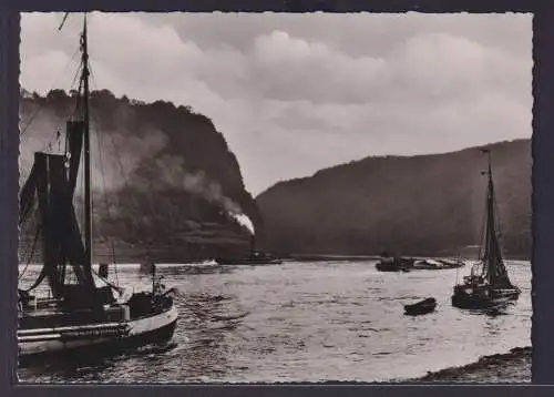 Ansichtskarte Schiffe Schifffahrt Dampfer Segelboot Rhein Loreley