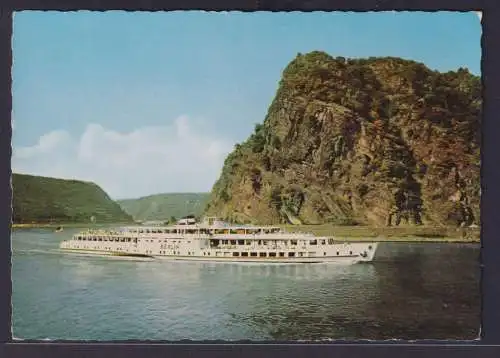 Ansichtskarte Schiffe Schiffahrt Rhein Loreley Motorschiff Berlin