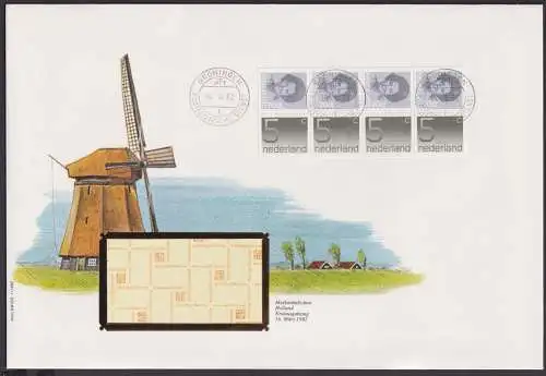 Niederlande Markenheftchen Brief Zusammendruck Heftchenblatt Landschaft