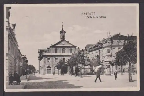 Ansichtskarte Rastatt Baden-Württemberg Rathaus 1910 Lübeck Schleswig-Holstein