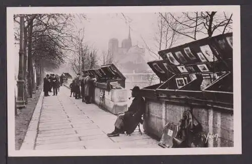 Ansichtskarte Paris Frankreich Bilderverkäufer Quais de la Tournelle