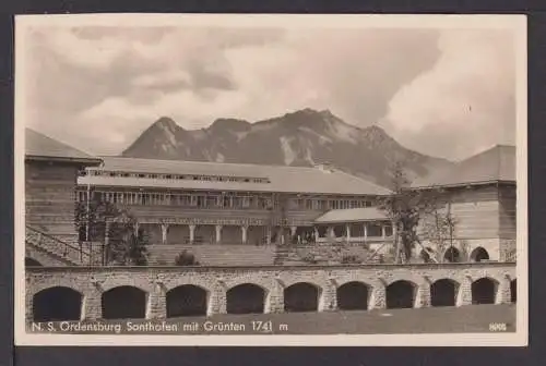 Ansichtskarte Kempten Bayern Sonthofen NS Ordensburg mit Grünten 1938 München