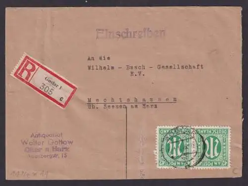 AM Post Bizone R Brief MEF Paar 31 Goslar Niedersachsen Antiquariat W.Gottow