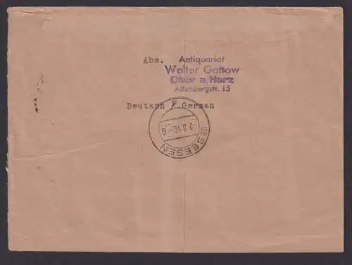 AM Post Bizone R Brief MEF Paar 31 Goslar Niedersachsen Antiquariat W.Gottow