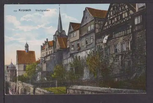 Ansichtskarte Kronach Bayern Stadgraben