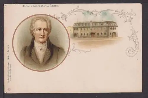 Ansichtskarte Künstler Johann Wolfgang von Goethe Dichter Kunst Litho