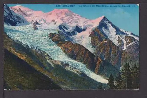 Ansichtskarte Chamonix Frankreich La Chaine du Mont Blanc depuis le Brevent