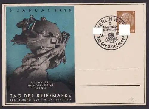 Berlin W 62 Deutsches Reich Privatganzsache Philatelie Tag der Briefmarke SST