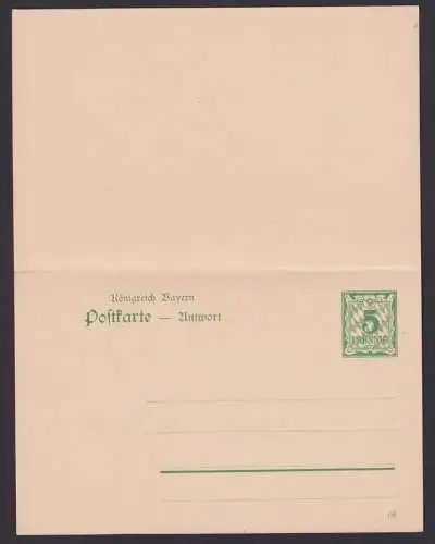 Altdeutschland Bayern Frage & Antwort Ganzsache Wappen
