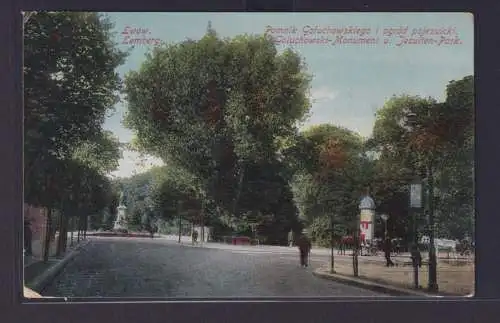 Ansichtskarte Lemberg Goluschowski Monument Jesuitenpark Polnisch Östereichisch