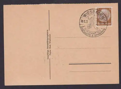 Deutsches Reich Postkarte Wiesbaden SST Philatelie Briefmarken Ausstellung