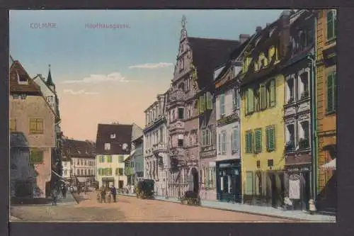 Ansichtskarte Colmar Elsass Frankreich Kopfhausgasse 1917