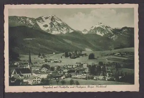 Ansichtskarte Siegsdorf Bayern mit Hochfelln und Hochgern