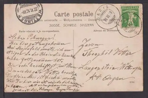 Ansichtskarte Cazis Schweiz 1908 Wettingen