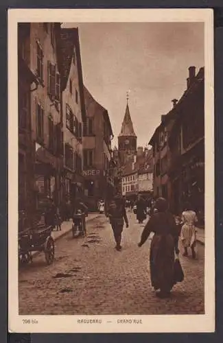 Ansichtskarte Haguenau Frankreich Grand Rue