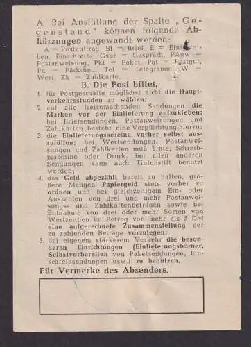 Bundesrepublik 192 Heuss Einlieferungsschein München 3 18.3.1959.