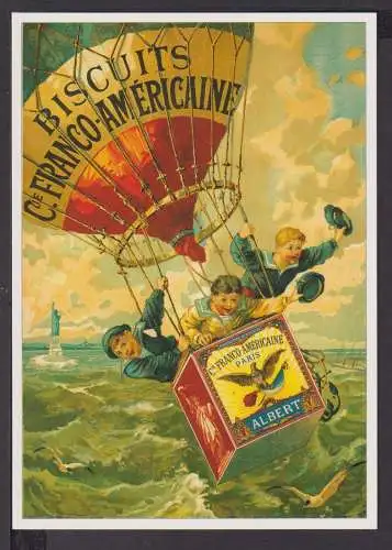 Ballon Reklame Künstler Ansichtskarte Biscuits Cie Franco-Americaine Paris