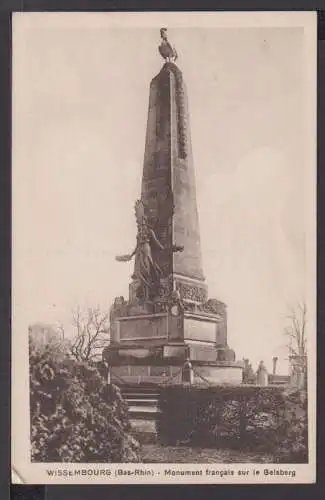 Ansichtskarte Wissembourg Elsass Frankreich Monument am Geisberg