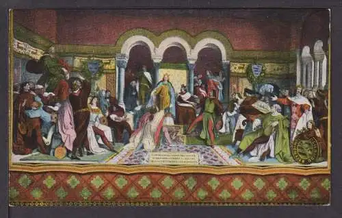 Ansichtskarte Wartburg Eisenach Thüringen Sängerkrieg 1207