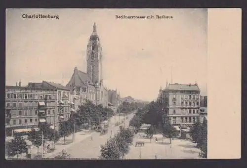 Berlin Ansichtskarte Charlottenburg Berliner Strasse Rathaus