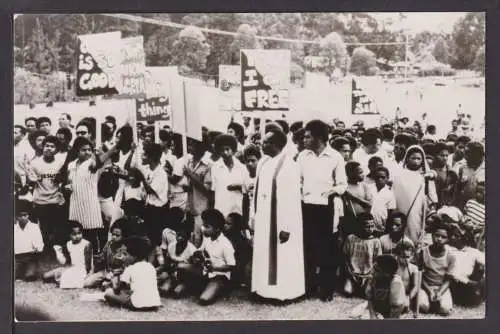 Ansichtskarte Religion Kirche Bischof Mambu Papua Neuguinea Unabhängigkeitsfeier