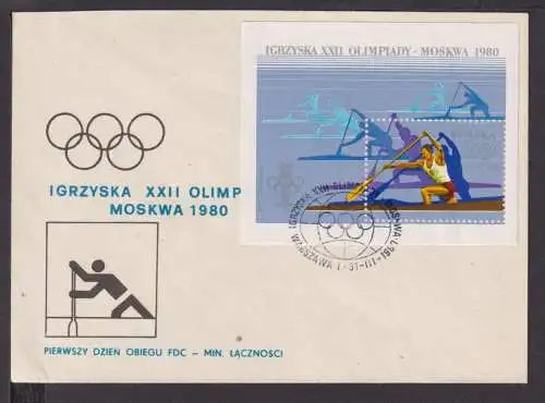 Sport Olympia Briefmarken Russland Europa Brief Block 1980 Olympiade Moskau