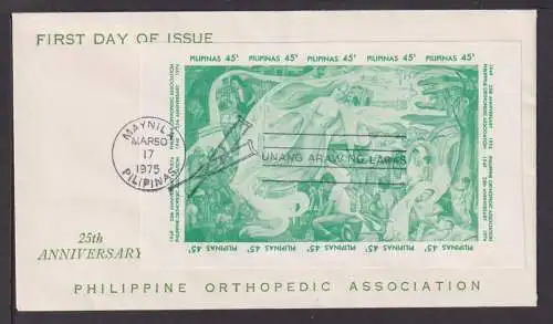 Briefmarken Phillipinen Asien Übersee Brief Block 25 Jahre Orthopädische Ges.