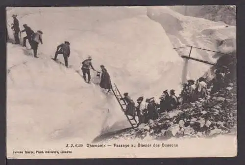 Ansichtskarte Chamonix Frankreich Glacier des Bossons Colchester Großbritannien