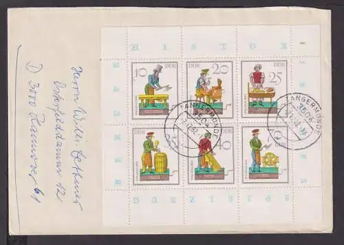 Briefmarken DDR Deutschland Brief Block 1982 Berufe Historisches Spielzeug