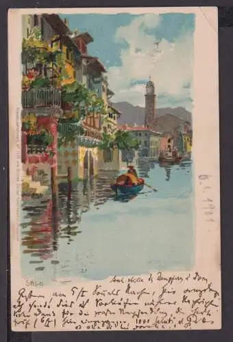 Ansichtskarte Künstlerkarte Ottmar Zieher Salo Verona Italien 1901 Aachen NRW